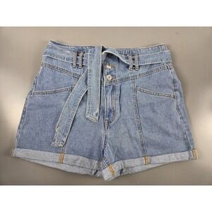 Belted Denim Shorts Forever 21 High Waisted NWT Sz 29‎
